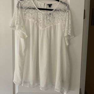 Brand new with tag white chiffon shirt from Torrid